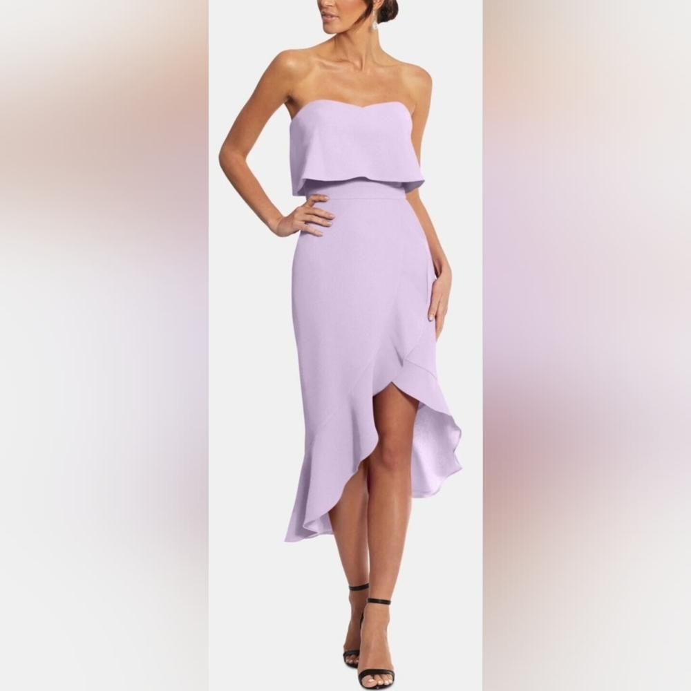 Xscape Lavender Long Sleeve Dress